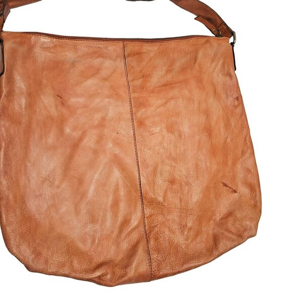 Kiko Leather Hobo Bag Tassel Zipper Fringe Detailing Autumn Boho Chic Festival - Picture 2 of 11